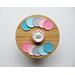 Dollhouse miniature paper plates, dreamy colors, set of 10