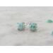 Natural Larimar Stud Earrings in Sterling Silver