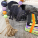 Black cat beaded garland