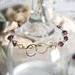 Gold Sterling Silver Garnet Gemstone Bracelet