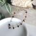 Gold Sterling Silver Garnet Gemstone Bracelet