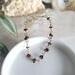 Gold Sterling Silver Garnet Gemstone Bracelet