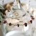 Gold Sterling Silver Garnet Gemstone Bracelet