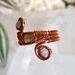 Copper wire wrapped three stone Labradorite Ring