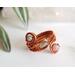 Copper wire wrapped three stone Labradorite Ring