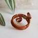 Copper wire wrapped three stone Labradorite Ring