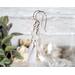 Fine Silver Milk Quartz Tassel Earrings