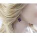 Raw Stone Ruby Earrings, Boho Jewelry