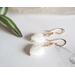 14k Gold Mother of Pearl Leaf Earrings