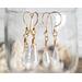 Crystal Spear Point Gold Sterling Silver Earrings