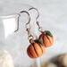 Polymer Clay Pumpkin Copper Earrings