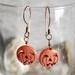 Jack O' Lantern Copper Pumpkin Earrings