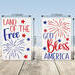 God Bless America, Land of the Free, 4th of July, Mini Sign Duo