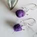 Purple Knitting Needle Sterling Silver Earrings