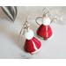 Santa Hat Sterling Silver Christmas Earrings