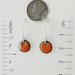 Orange Copper Enamel Petite Disc Earrings