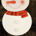 Snowman door hanger with snowflake buttons