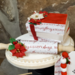Merry Christmas Tray Set Rolling pin with Poinsettias