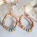 Wood and Magnesite Copper Jewelry Set Earrings
