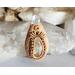 Moonstone and Quartz Polymer Clay Crown Chakra Pendant