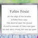 Poem for Fallen Fence - Dew drops on a spider web cascade down, like a fallen fence covered in rain. Tranquil, peaceful, nature art.  Print with poem-Fallen Fence by The Poetry of Nature
