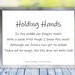 Poem for Holding Hands - Two blades of grass gently hold hands as they support a drop of dew in this soothing, peaceful, nature print with poem-Holding Hands by The Poetry of Nature