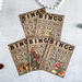 Christmas-themed bingo cards. 