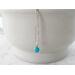 Tiny Arizona Turquoise Necklace in Sterling Silver