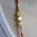 Red Czech glass beads with metal star beads