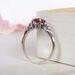 Ruby Oval Cut Ring in Sterling Silver