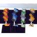 European 4-in-1 pattern aluminum chainmaille bracelets in hogwarts house colors, handmade in the USA by RainbowMaille