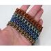 Reversible European 4-in-1 variant chainmaille bracelets in wizarding school house colors, handmade of anodized aluminum in the USA by RainbowMaille