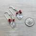 Heart earrings with dime