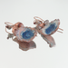 Handmade Royal Blue Copper Enamel Earrings