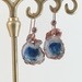 Blue Willow Copper Enamel Earrings