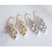 Silver and Gold Crystal Bridal Earrings
