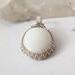 White Dolomite Sterling Silver Wire Wrapped Pendant