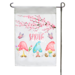 Spring garden flag featuring gnomes and a cherry blossom branch