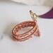 Copper Wire Wrapped Snake Midi Ring