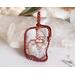 Mexican Crazy Lace Agate Copper Wire Wrapped Reversible Pendant