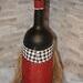 Backview of Handcrafted Red, Black, and White Christmas Wine Bottle Gnome