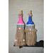 Pair of wine bottle gnomes front view