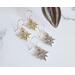 Gold Colored Sterling Silver and Sterling Silver North Star Earrings