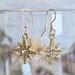Gold Colored Sterling Silver North Star Earrings