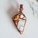 Christmas Dish Copper Wire Wrapped Pendant