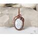 Dendric Opal, Copper and Sterling Silver Pendant