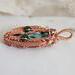 Freshwater Pearl, Blister Pearl and Malachite Copper Wire Wrapped Gemstone Pendant