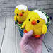 Close up of Crochet Chicks