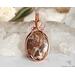 Coconut Jasper Copper Wire Wrapped Gemstone Pendant