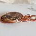 Coconut Jasper Copper Wire Wrapped Gemstone Pendant